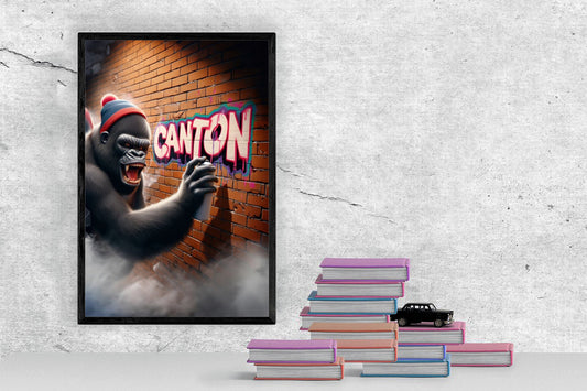 Local Canton Graffiti Wall Artist Poster Print