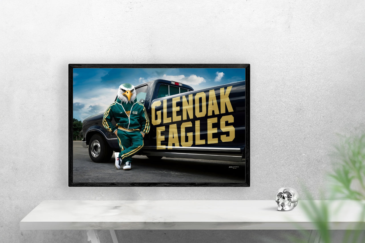 Schools Glen Oak Eagles G-Eagle 1 Poster Print