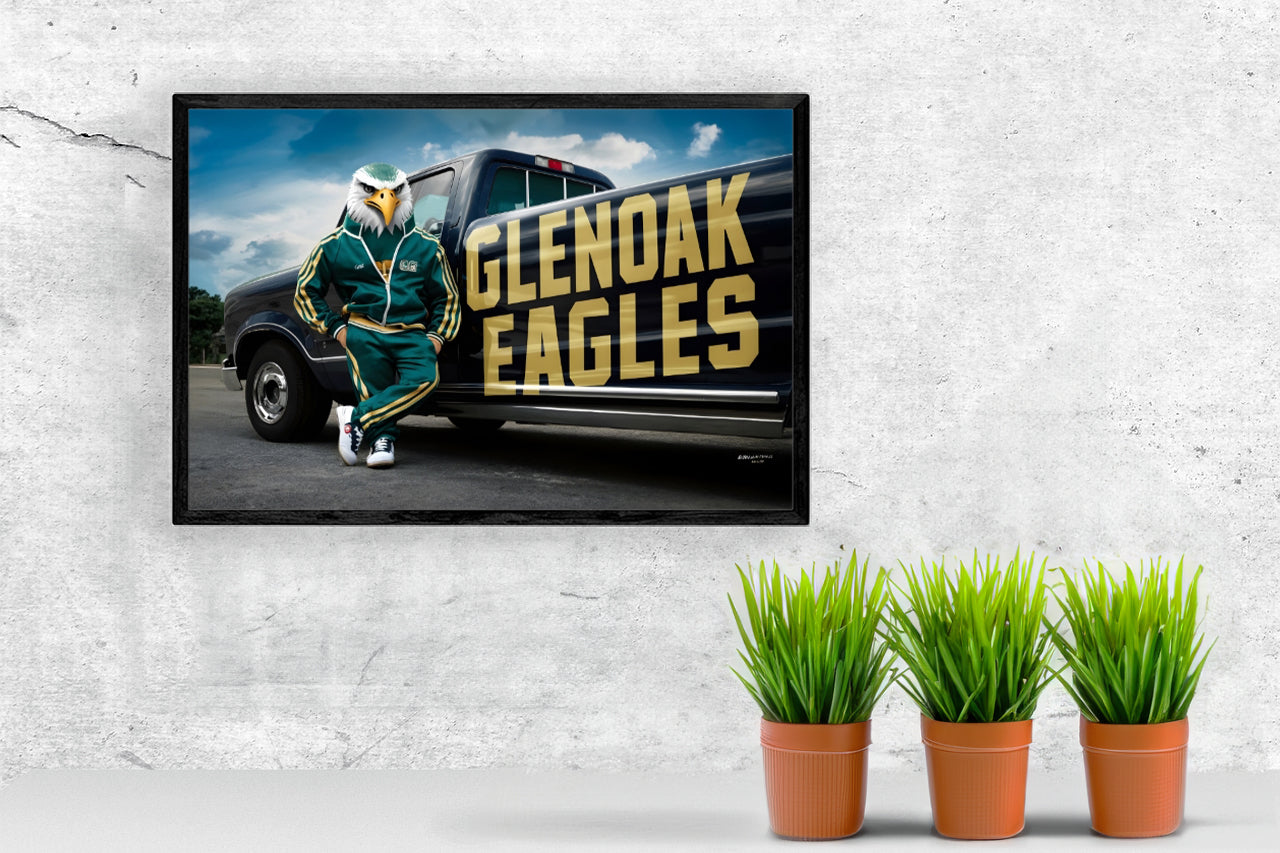 Schools Glen Oak Eagles G-Eagle 1 Poster Print