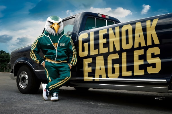 Schools Glen Oak Eagles G-Eagle 1 Poster Print