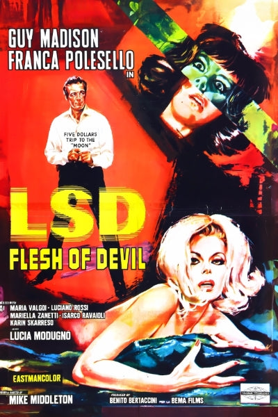 Vintage Movie LSD Flesh of the devil Remastered Poster Print