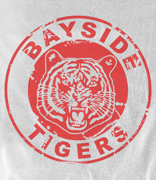 Bayside Tigers Vintage Logo on Sand T-Shirt