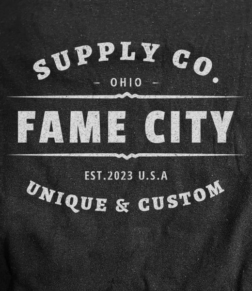 Fame City Unique & Custom on Dark T-Shirt