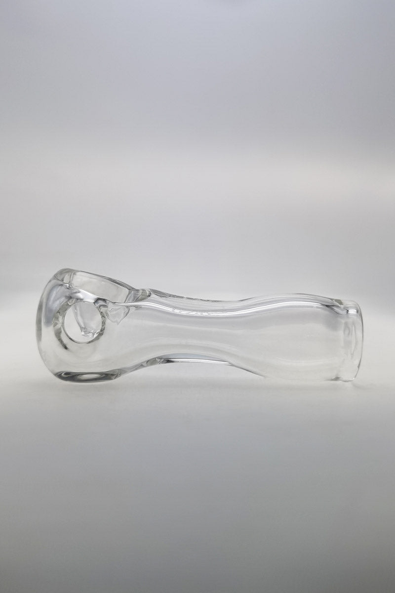 TAG - 4.5" Clear Spoon Pipe w/ Large Carb and Mouth Piece