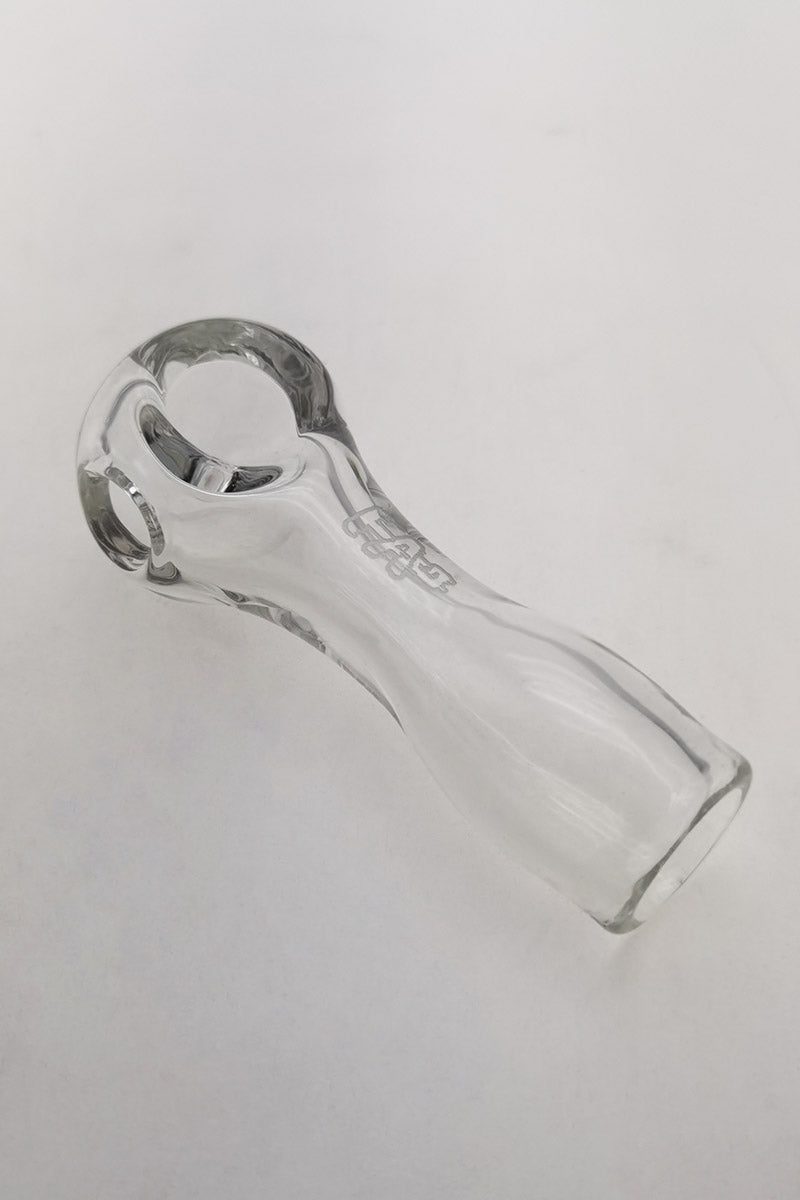 TAG - 4.5" Clear Spoon Pipe w/ Large Carb and Mouth Piece