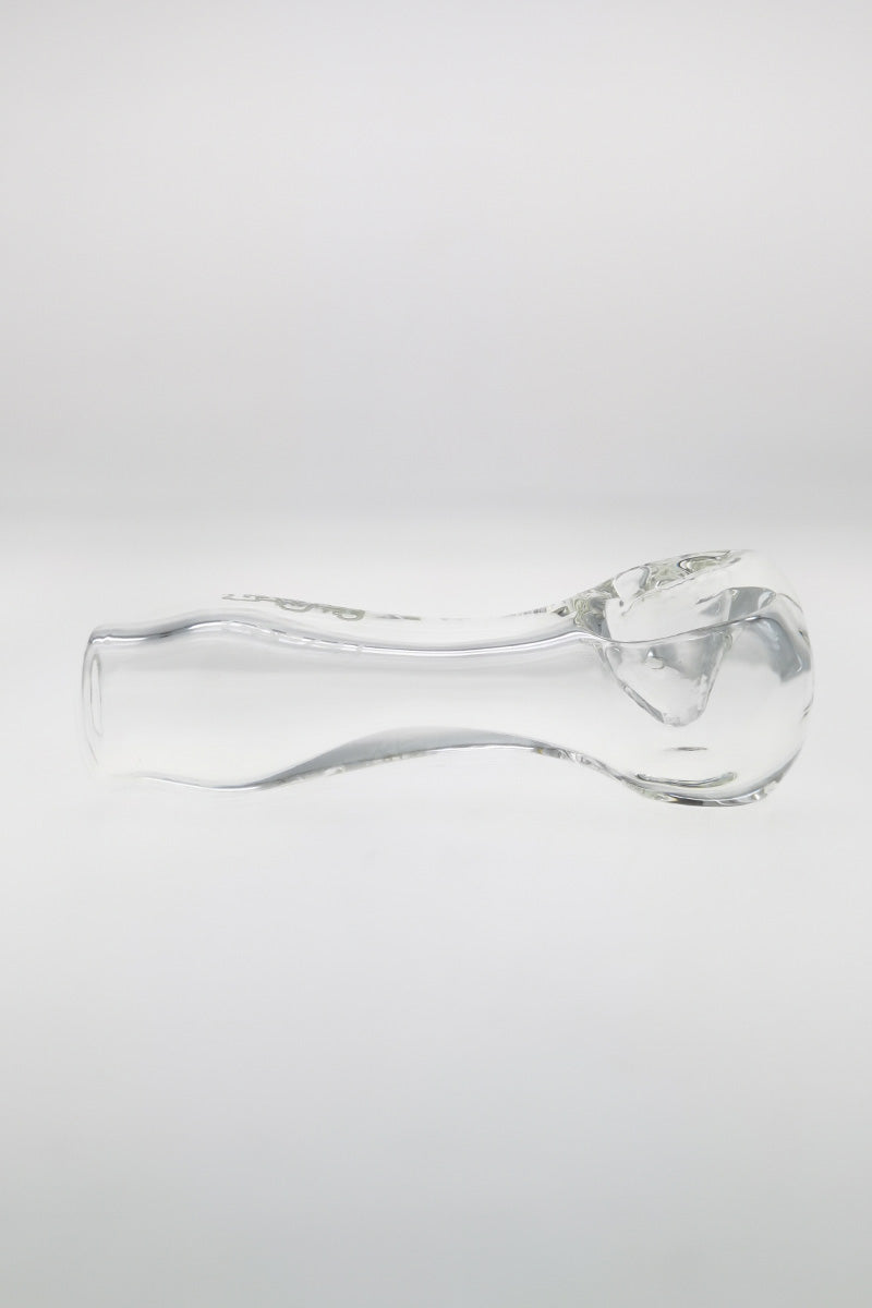 TAG - 4.5" Clear Spoon Pipe w/ Large Carb and Mouth Piece