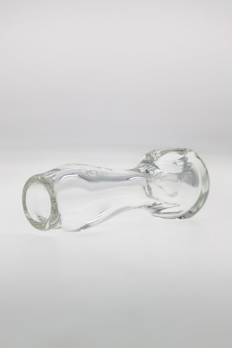 TAG - 4.5" Clear Spoon Pipe w/ Large Carb and Mouth Piece