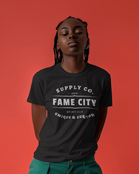 Fame City Unique & Custom on Dark T-Shirt