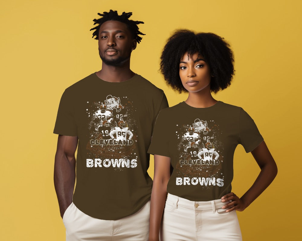 Cleveland Football The Legends on Brown T-Shirt