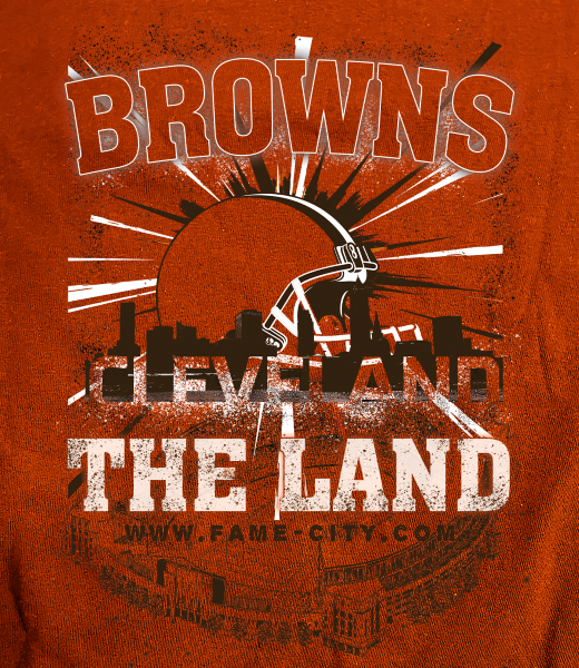 Cleveland Football The Land on Orange T-Shirt