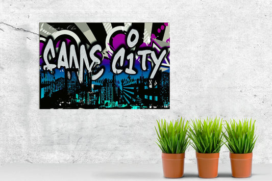 Local Fame City Scape-Line Poster Print