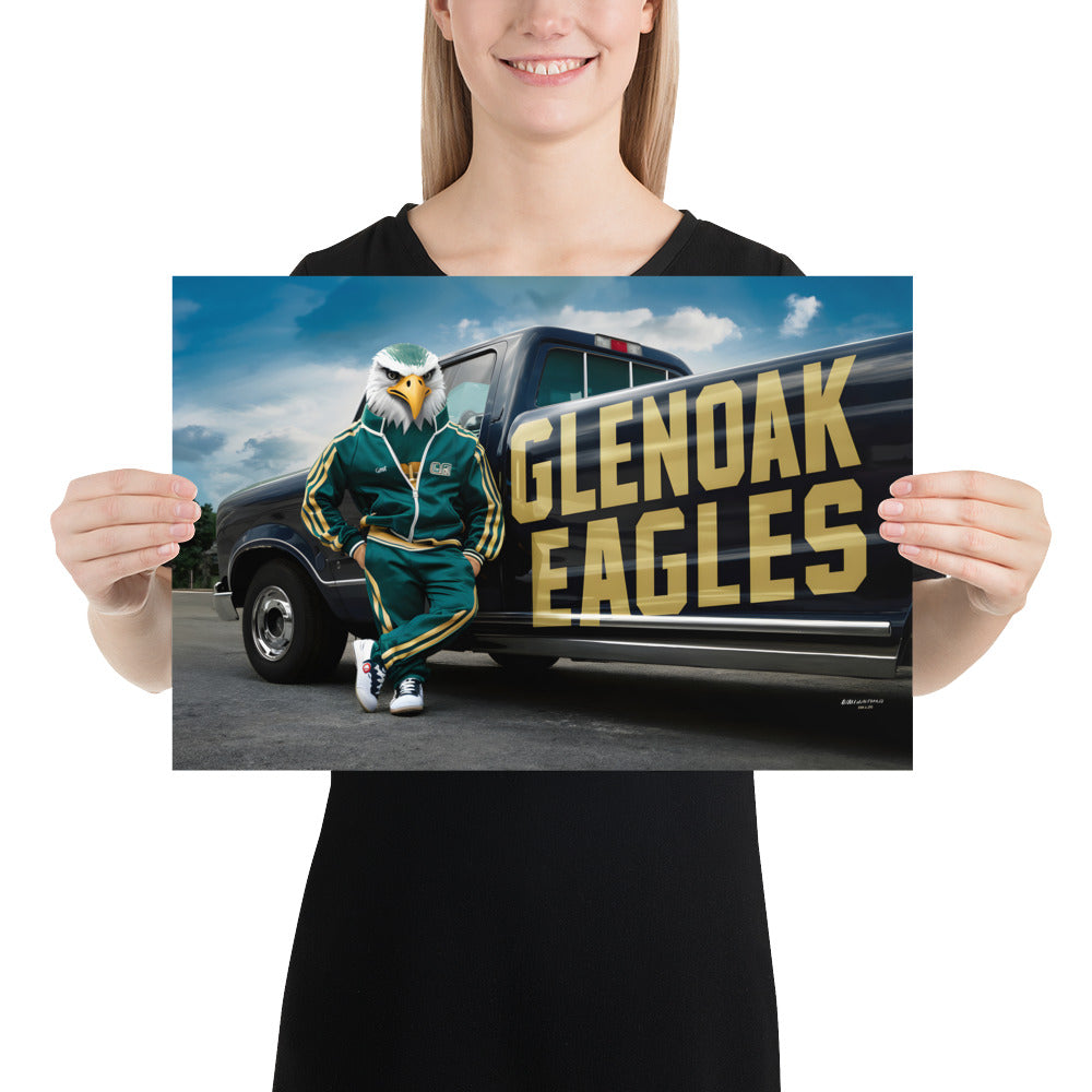 Schools Glen Oak Eagles G-Eagle 1 Poster Print